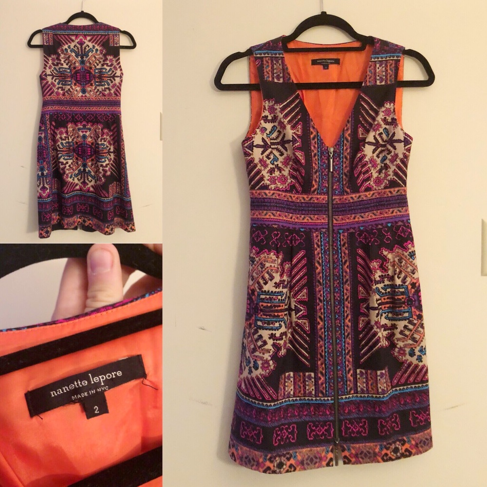 Nanette LePore front zip dress